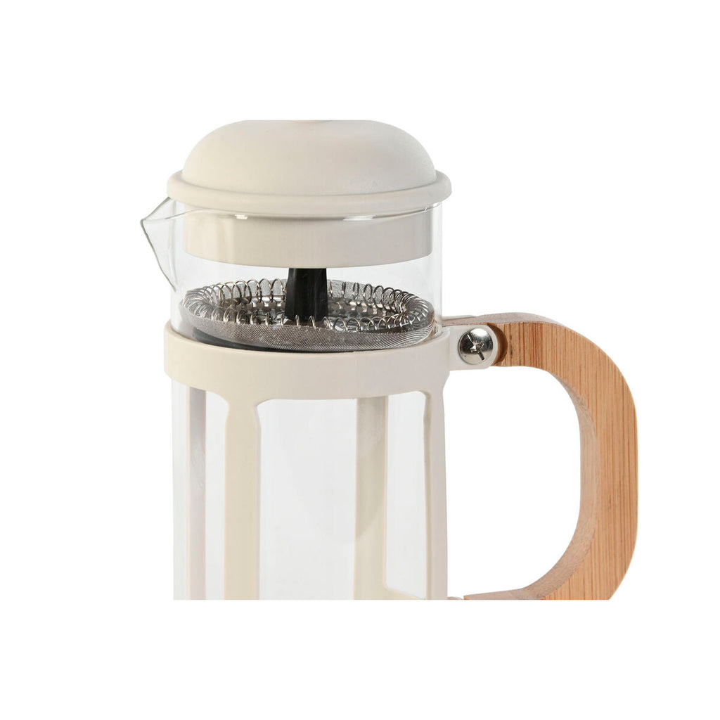 Cafetière with Plunger Home ESPRIT White Natural Stainless steel polypropylene 350 ml 13 x 8 x 19 cm