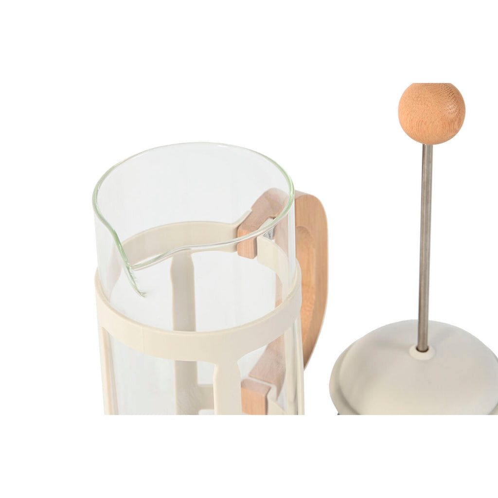 Cafetière with Plunger Home ESPRIT White Natural Stainless steel polypropylene 350 ml 13 x 8 x 19 cm