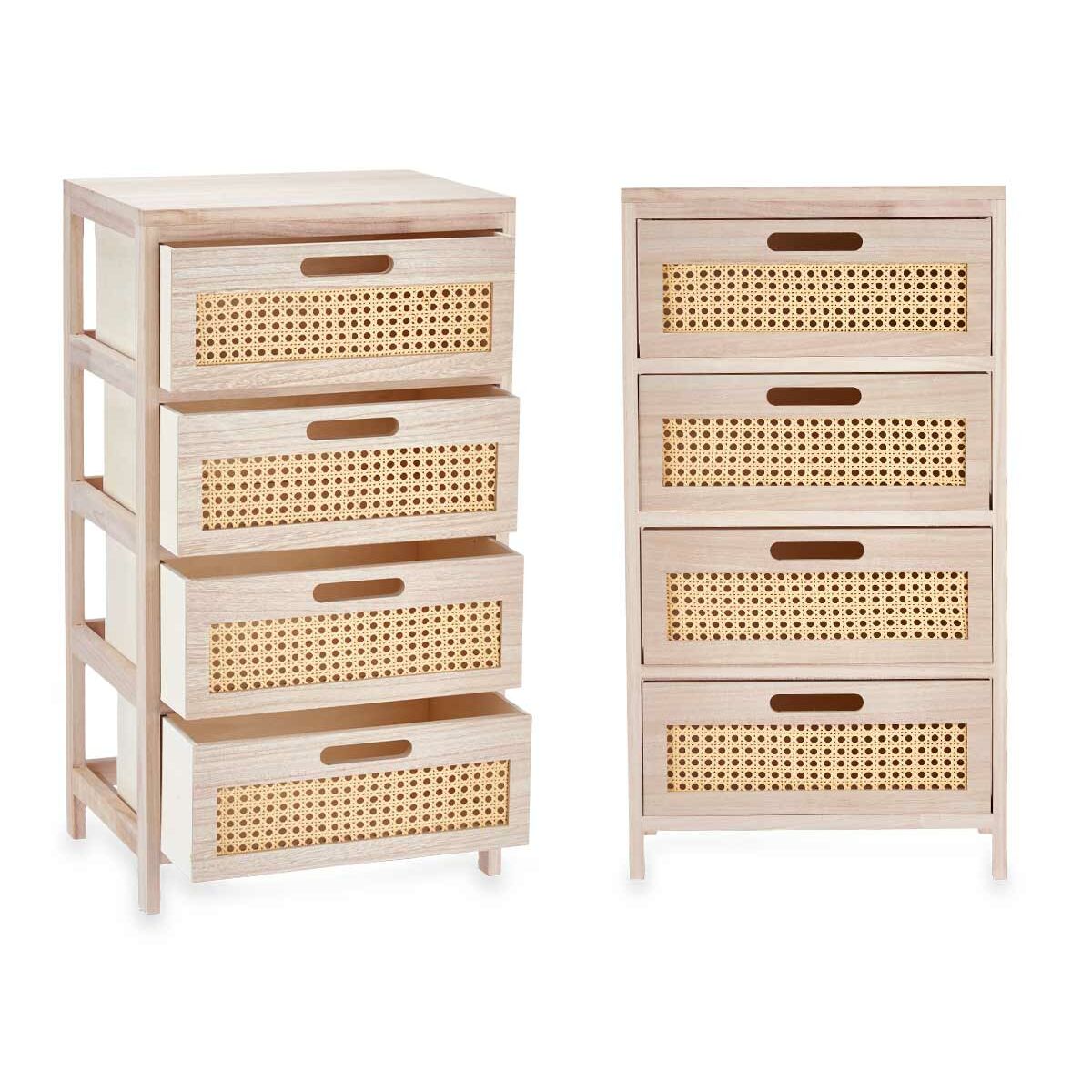 Chest of drawers Gift Decor Rattan Natural 40 x 73 x 29 cm 40 x 70 x 29 cm 4 drawers