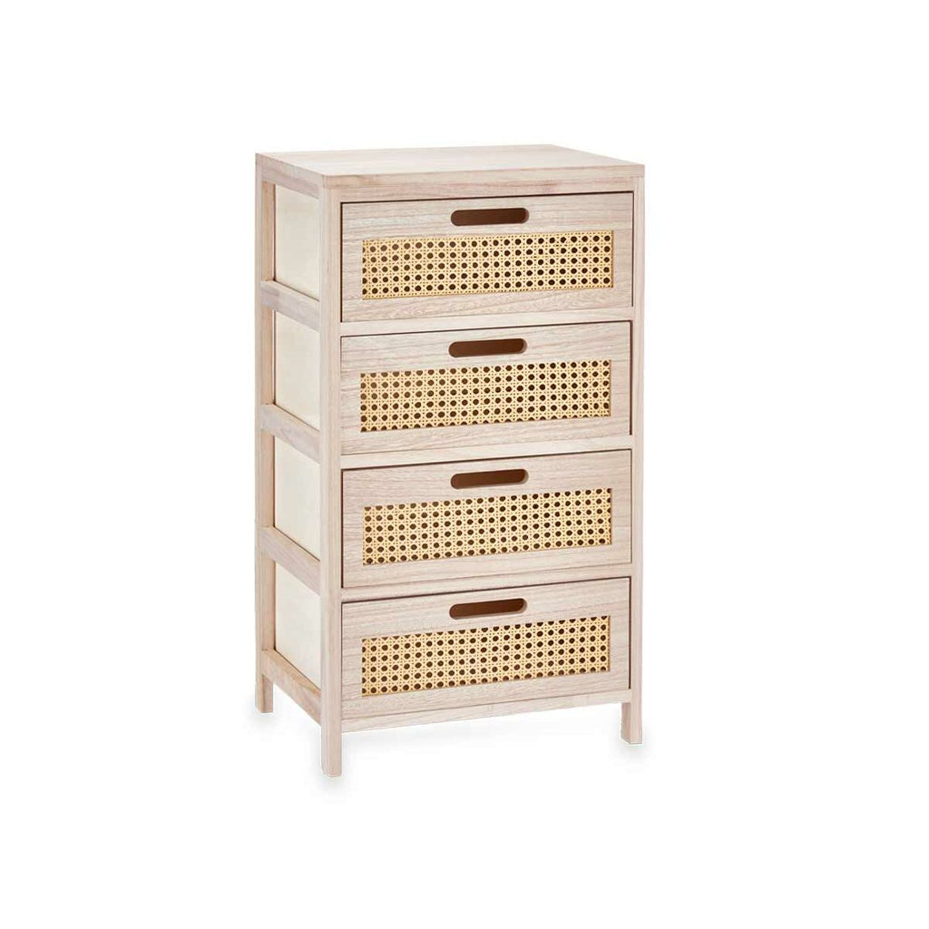 Chest of drawers Gift Decor Rattan Natural 40 x 73 x 29 cm 40 x 70 x 29 cm 4 drawers