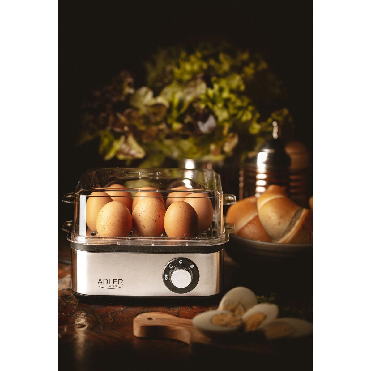 Egg boiler Adler AD 4486 Black Silver