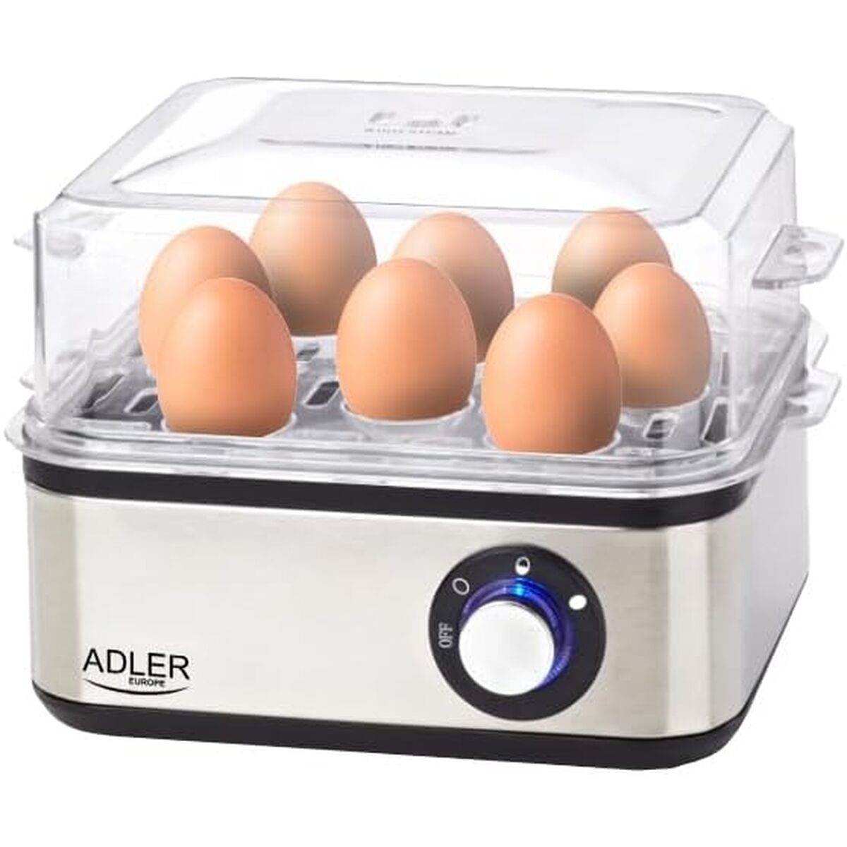 Egg boiler Adler AD 4486 Black Silver