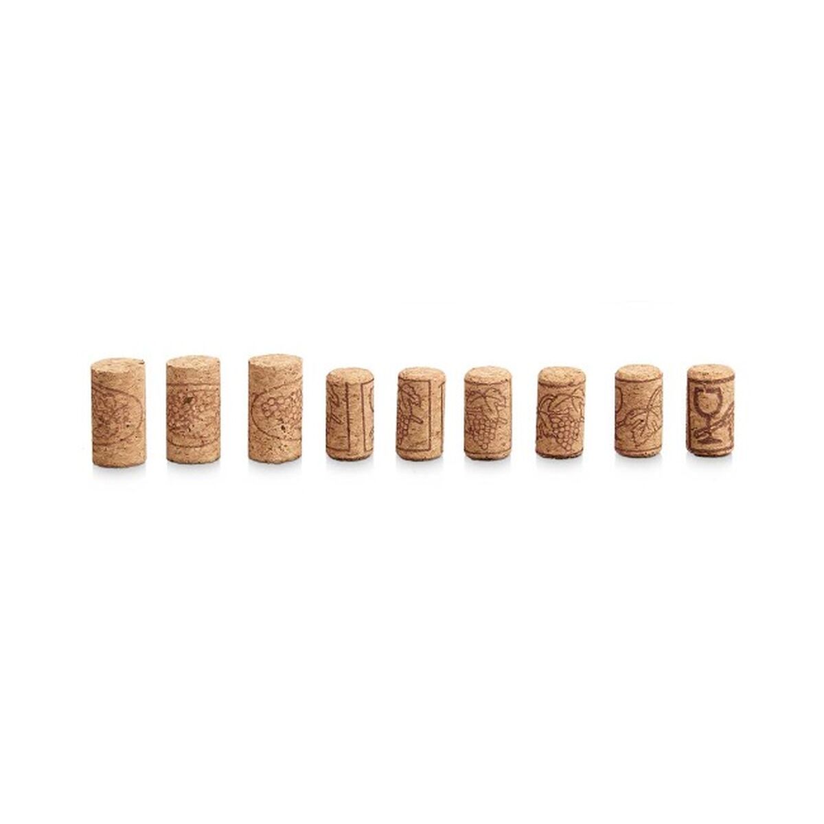Set of Plugs and Sockets Kinvara Natural Cork 12 x 17 x 2,5 cm (12 Units)