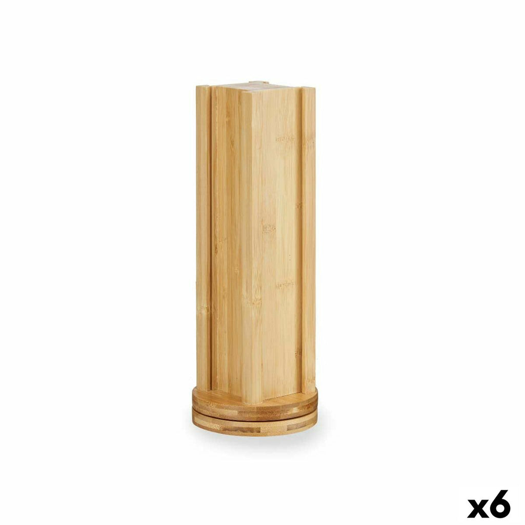 Stand for 20 Coffee Capsules Kinvara Bamboo 11 x 34 x 11 cm 11 x 11 x 34 cm Rotating (6 Units)
