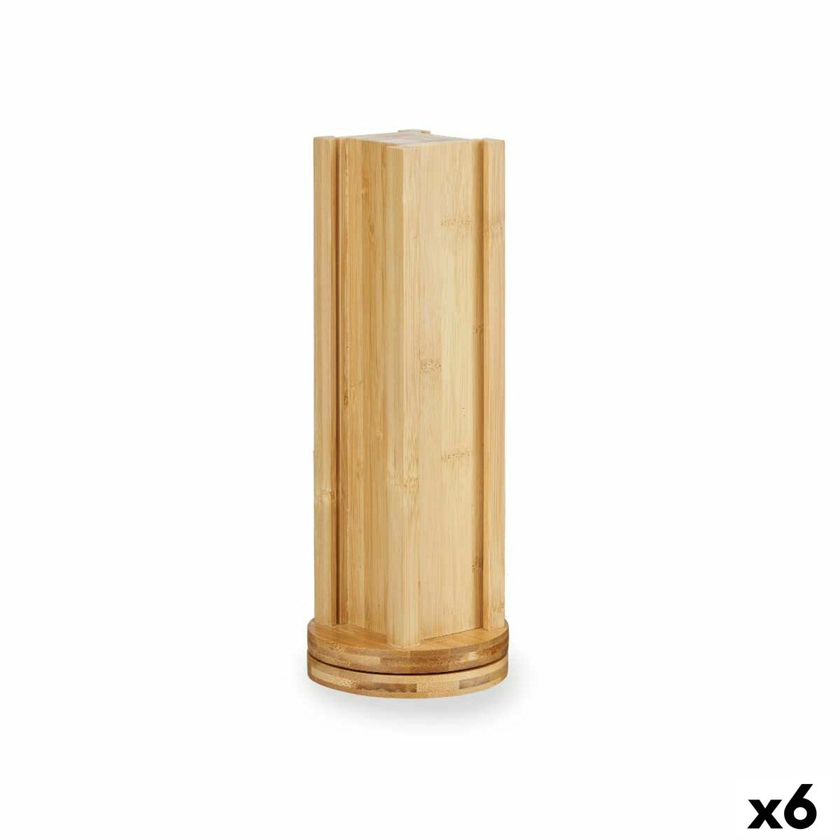 Stand for 20 Coffee Capsules Kinvara Bamboo 11 x 34 x 11 cm 11 x 11 x 34 cm Rotating (6 Units)