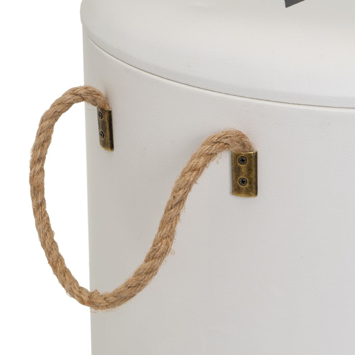 Stool with storage White Black Purple 40 x 40 x 42 cm